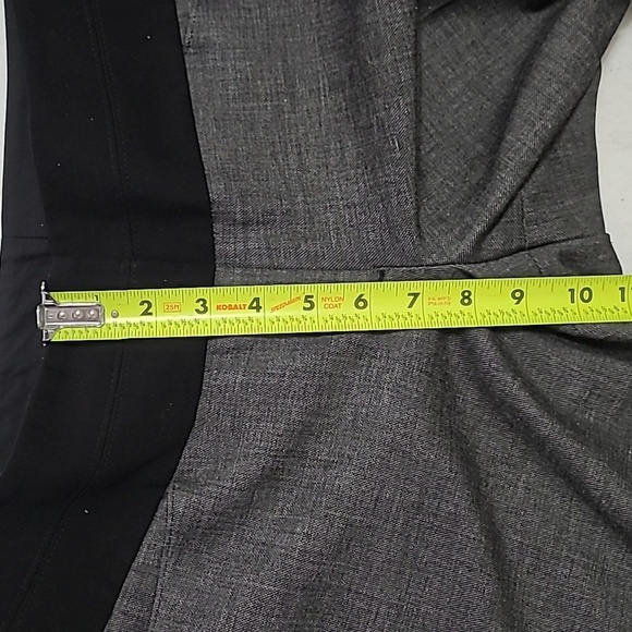 Express Grey Blend Editor Pants with Wide Black Waistband size 6R - Picture 9 of 9